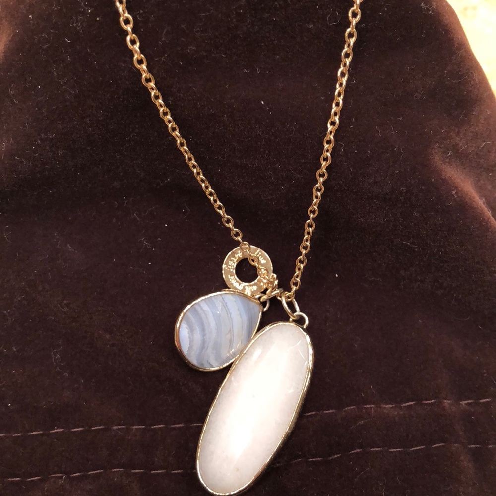 Stella and Dot long necklace with 3 charms
